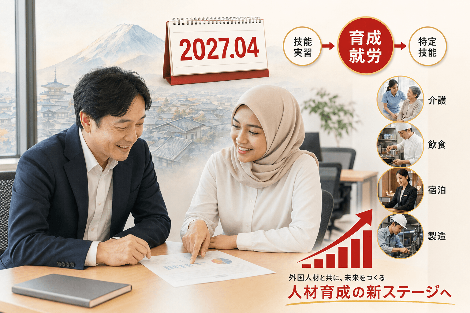 育成就労 vs 技能実習 vs 特定技能|3制度の違い完全比較【2027年版】
