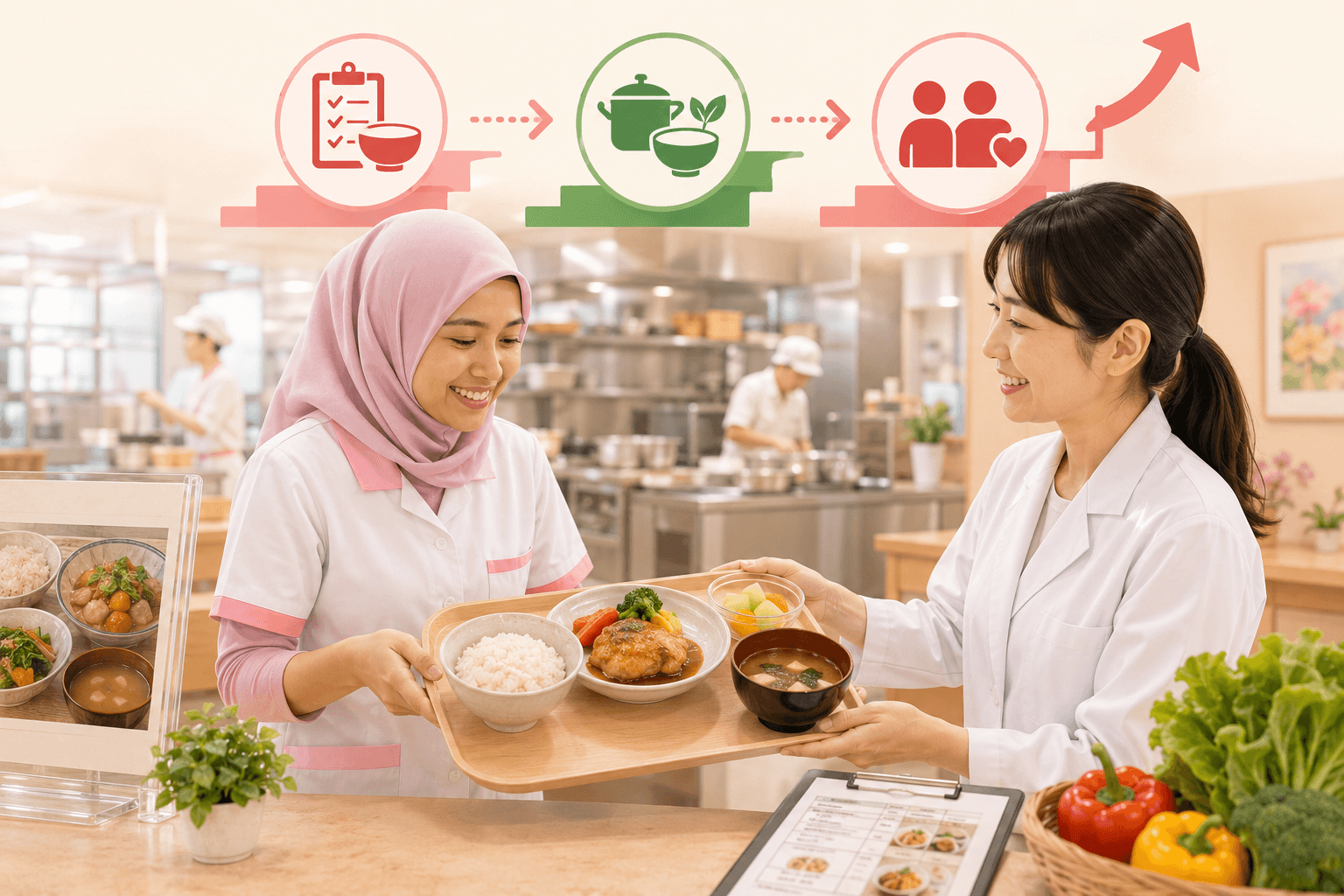インドネシア人介護職員の食事配慮|ハラル給食の3レベル設計と実例