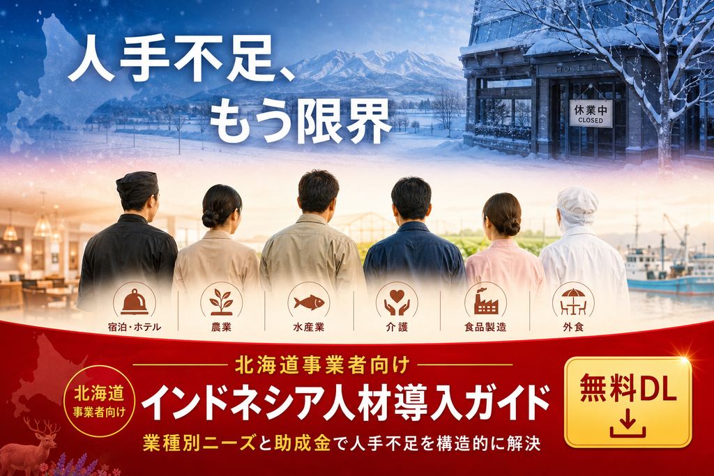 北海道 外国人材採用 社内検討シート 表紙イメージ