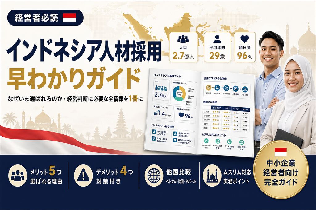 インドネシア人材採用 早わかりガイド 表紙イメージ