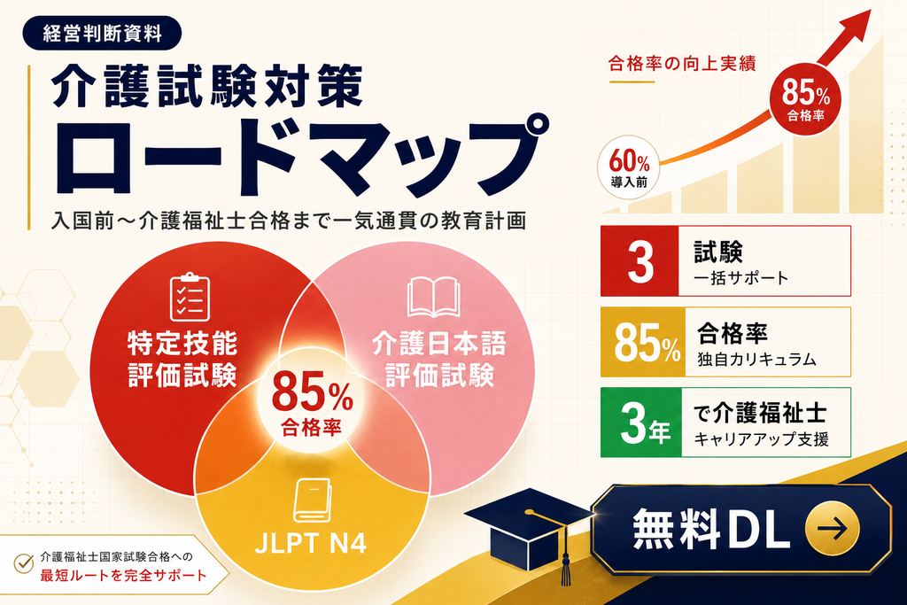 介護試験対策ロードマップ 表紙イメージ
