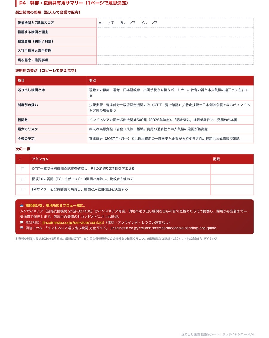 P.4 幹部・役員共有用サマリー
